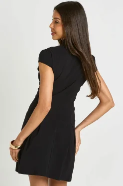 boohoo Robe Patineuse En Bengaline Avec Découpe Au Décolleté<Femme Robes Patineuses|Robes
