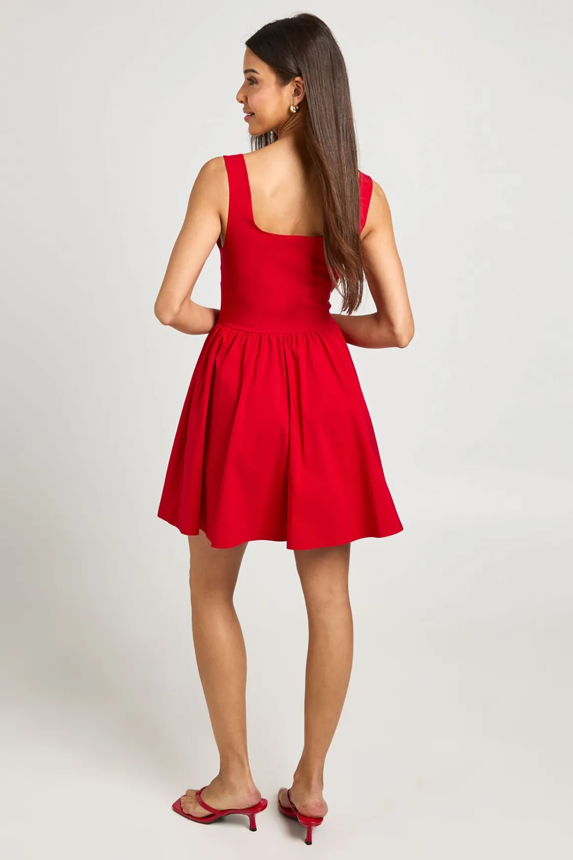 Robe Patineuse En Bengaline Avec Fermeture À Crochets Et Œillets