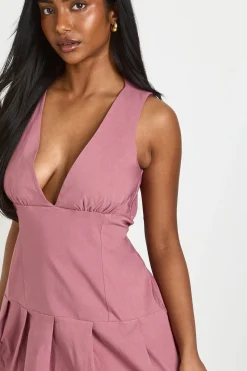 Robe Patineuse En Bengaline À Décolleté Plongeant