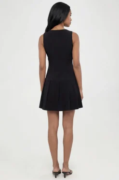 Robe Patineuse En Bengaline À Décolleté Plongeant