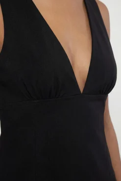 Robe Patineuse En Bengaline À Décolleté Plongeant