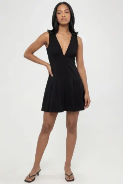 Robe Patineuse En Bengaline À Décolleté Plongeant