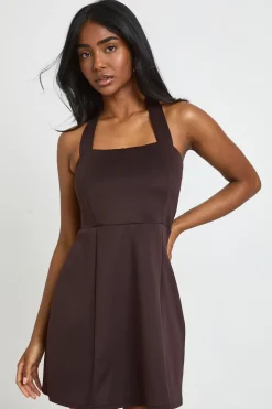Robe Patineuse À Encolure Carrée Dos Nu