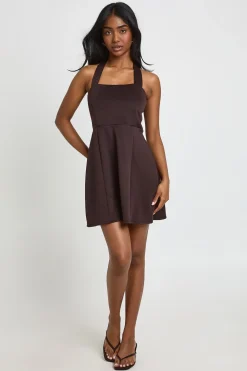 Robe Patineuse À Encolure Carrée Dos Nu