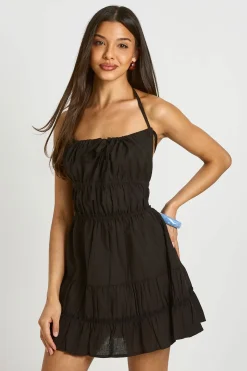 Robe Patineuse Froncée Aspect Lin