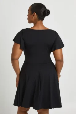 Robe Patineuse Grande Taille À Manches Aériennes Ultra Douce