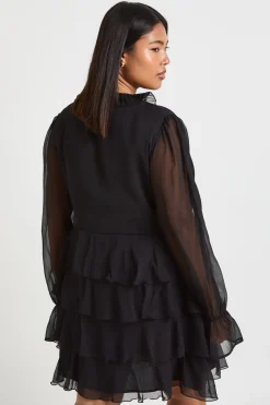 Robe Patineuse Grande Taille à Volants Portefeuille