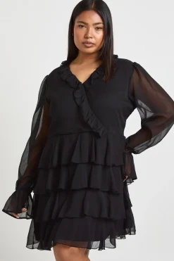 Robe Patineuse Grande Taille à Volants Portefeuille