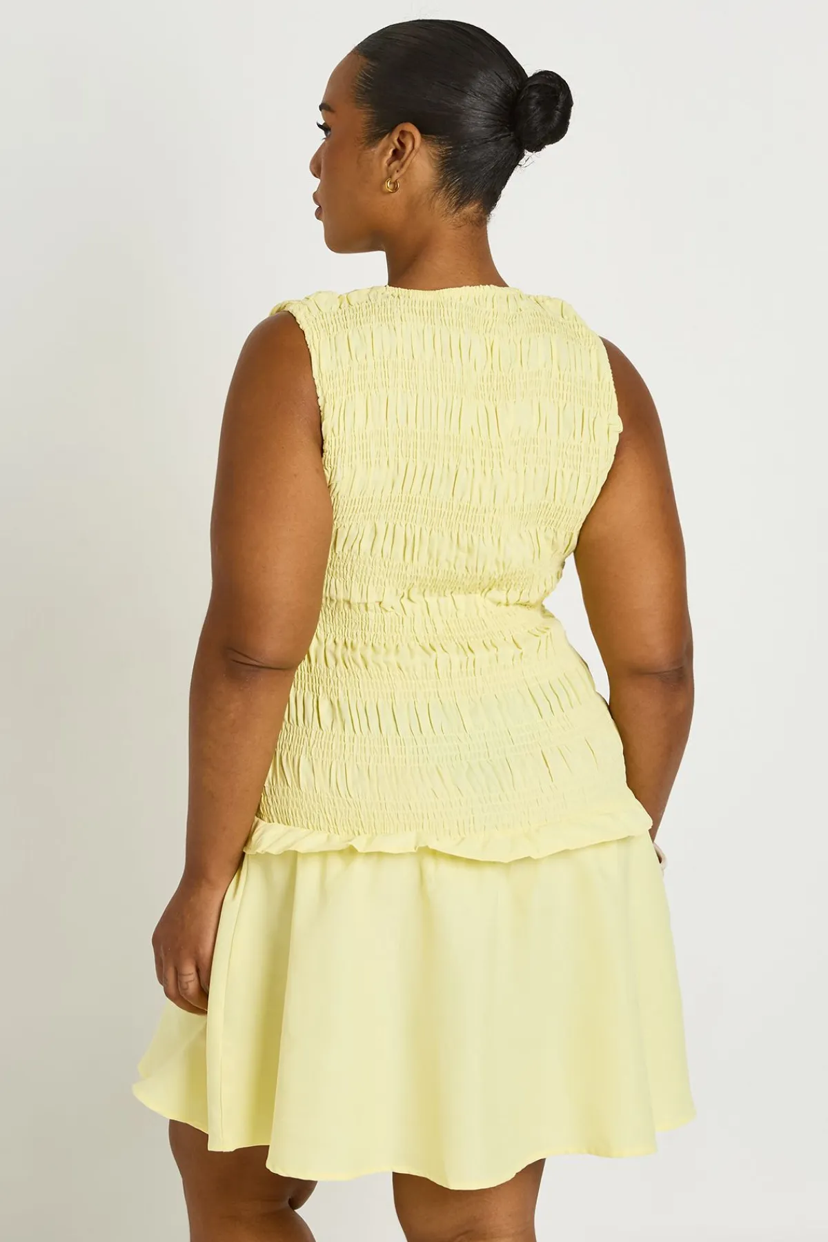 boohoo Robe Patineuse Grande Taille À Encolure Américaine Et Fronces<Femme Robes Patineuses|Robes