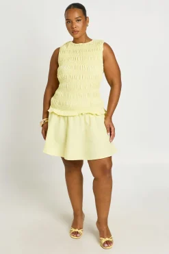boohoo Robe Patineuse Grande Taille À Encolure Américaine Et Fronces<Femme Robes Patineuses|Robes