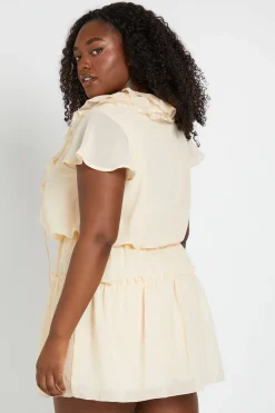 Robe Patineuse Grande Taille En Mousseline À Volants