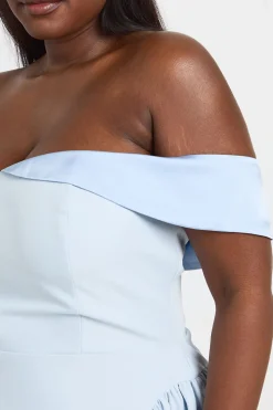 Robe Patineuse Grande Taille À Épaules Dénudées Style Bardot
