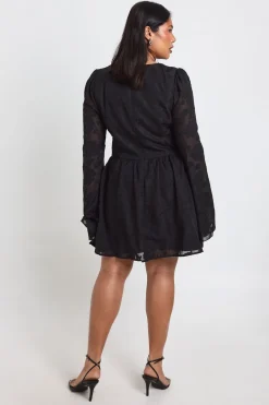 Robe Patineuse Grande Taille Jacquard Détail Corset