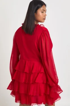 Robe Patineuse Grande Taille à Volants Portefeuille