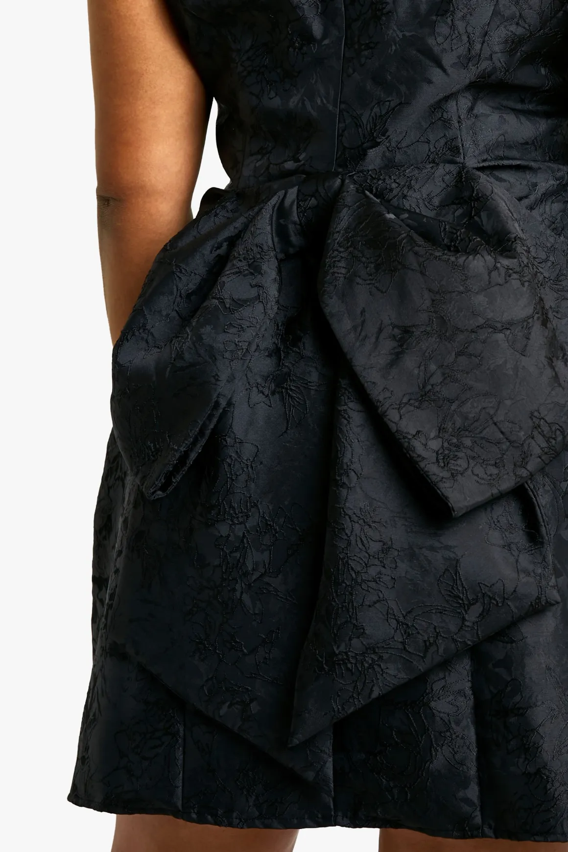 Robe Patineuse Grande Taille en Jacquard à Encolure Carrée