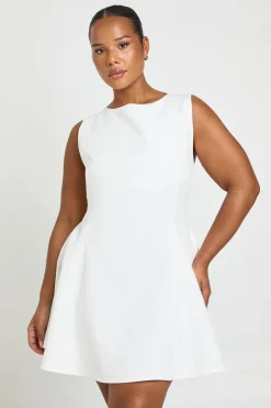 Robe Patineuse Grande Taille À Ourlet Plissé