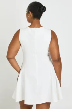 Robe Patineuse Grande Taille À Ourlet Plissé