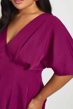 Robe patineuse à jupe plissée Plus