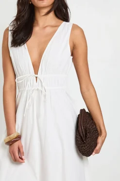 boohoo Robe Patineuse Maxi À Décolleté Plongeant Et Nœud Frontal<Femme Robes Patineuses|Robes