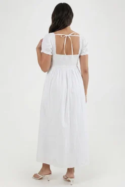 boohoo Robe Patineuse Midaxi Milkmaid En Coton De Maternité<Femme Toutes Les Robes|Robes Patineuses