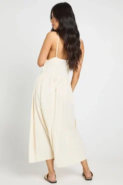 Robe Patineuse Midi En Lin Premium Avec Détail Corset Petite