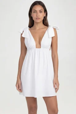 boohoo Robe Patineuse Mini En Popeline De Coton Avec Liens Aux Épaules - Tall<Femme Robes Courtes|Robes
