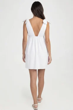 boohoo Robe Patineuse Mini En Popeline De Coton Avec Liens Aux Épaules - Tall<Femme Robes Courtes|Robes