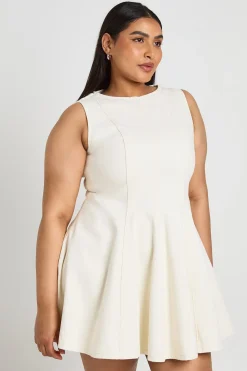 Robe Patineuse Sans Manches En Denim Grande Taille