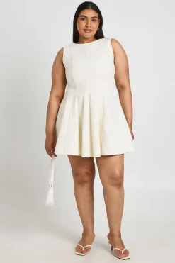 Robe Patineuse Sans Manches En Denim Grande Taille