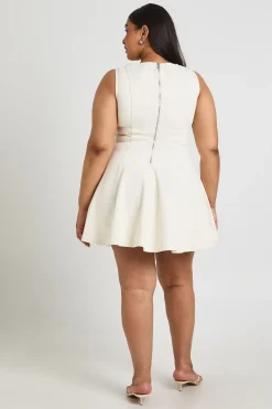 Robe Patineuse Sans Manches En Denim Grande Taille