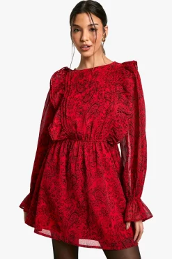Robe patineuse à volants Paisley
