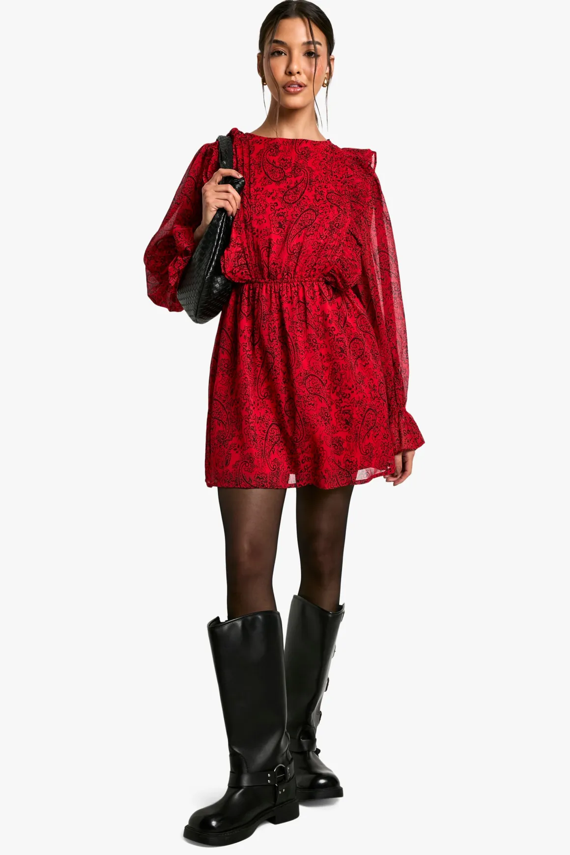 Robe patineuse à volants Paisley