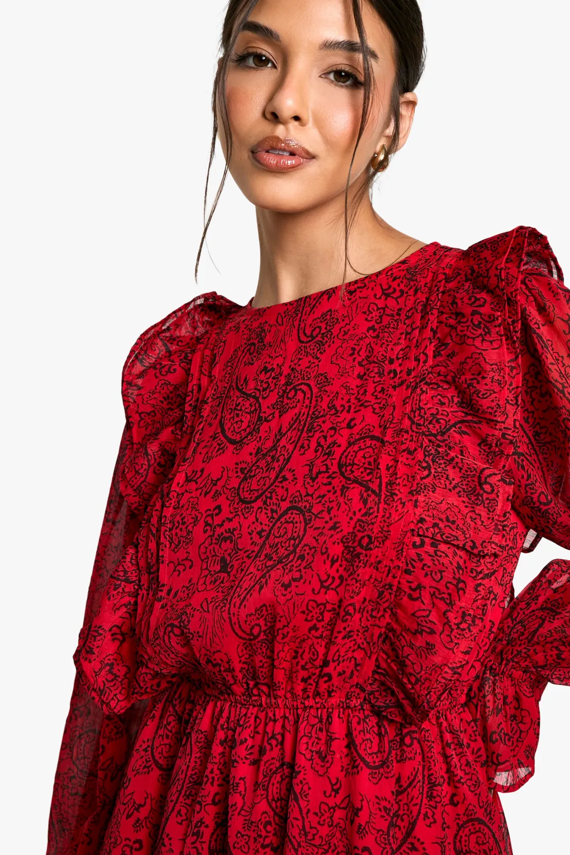 Robe patineuse à volants Paisley