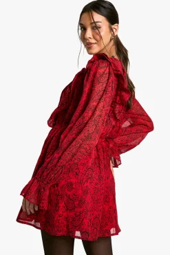 Robe patineuse à volants Paisley