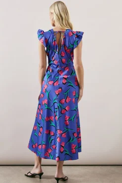 Robe Petite en Satin Coupe Biais Col V