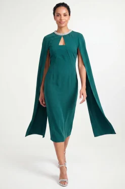 Wallis Robe Petite À Manches Cape Avec Détails De Coutures Ornées<Femme Toutes Les Robes|Robes Mi-Longues