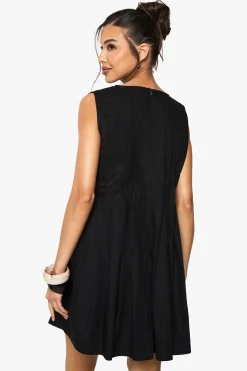 Robe plissée en popeline de coton