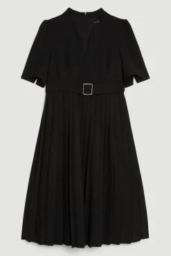 Robe Plus Size Forever en Crêpe Structurée et Plissée