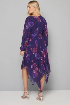 Wallis Robe Portefeuille Asymétrique Plissée à Motifs Floraux Petite Taille<Femme Robes Mi-Longues|Robes Bohème
