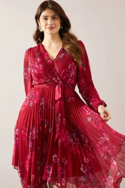 Robe Portefeuille Asymétrique Plissée