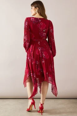 Robe Portefeuille Asymétrique Plissée