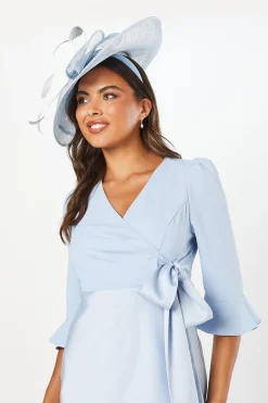 Coast Robe Portefeuille en Crêpe Satiné à Manches Volantées<Femme Satin Et Dentelle|Robes