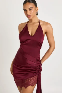 Robe portefeuille en dentelle nuisette