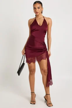 Robe portefeuille en dentelle nuisette