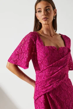 Robe Portefeuille en Dentelle pour Invitée de Mariage