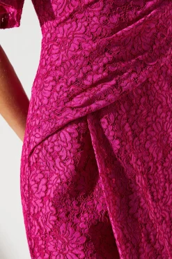 Robe Portefeuille en Dentelle pour Invitée de Mariage