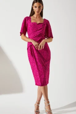 Robe Portefeuille en Dentelle pour Invitée de Mariage