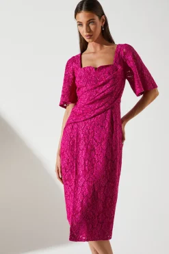 Robe Portefeuille en Dentelle pour Invitée de Mariage