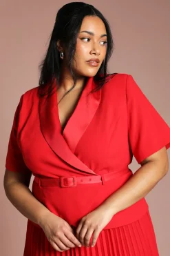 Coast Robe Portefeuille 2 En 1 Plus Avec Jupe Plissée<Femme Robes Mi-Longues|Robes