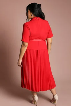 Coast Robe Portefeuille 2 En 1 Plus Avec Jupe Plissée<Femme Robes Mi-Longues|Robes
